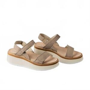 NEW YALEET women's meringue platform sandal in beige